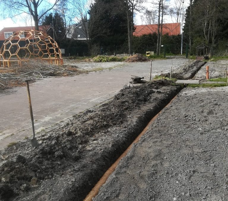 Drainagebuis leggen