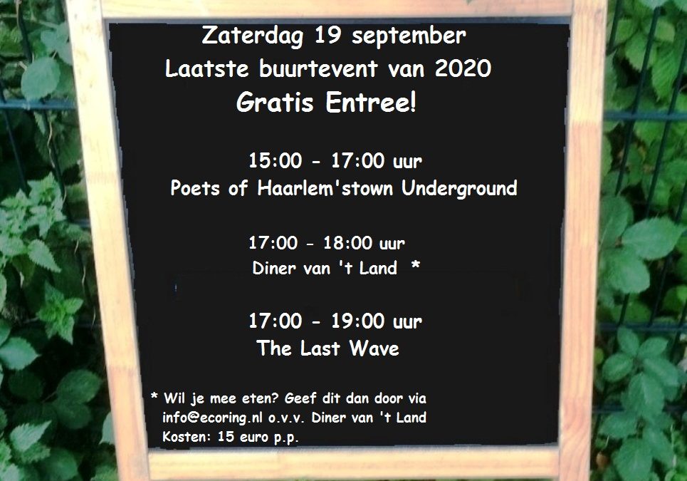 Ons laatste kleine evenement van 2020