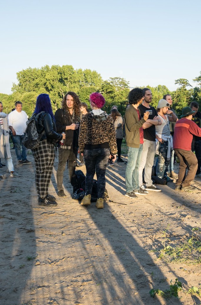 Jongeren op het festival