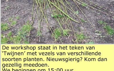 Activiteiten op onze tuin komende zondag 6 september